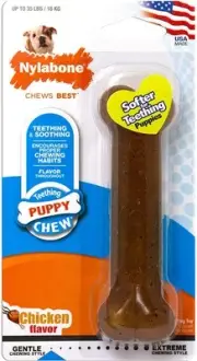 Nylabone Just for Puppies Wolf Chicken Flavored Bone Teething Chew Toy - 5 Pack