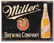 Miller Brewing Metal Tin Sign High Life Beer Home Bar Garage Wall Decor #1649