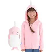 $45 Cubcoats Nell the Narwhal 2 in 1 Transforming Zip-Up Hoodie | Blush Marl