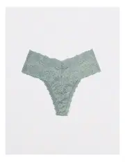 [Aerie] Show Off Rosey Lace Thong Underwear in Green