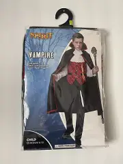 Spirit Halloween Vampire Child Medium 8 - 10 Dracula Shirt W/vest, Cape, Pants