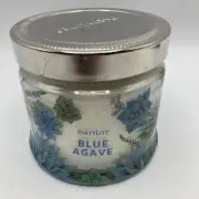 Partylite Candle Blue Agave Glass Jar 3 Wick Retired