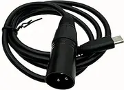 Halokny XLR to USB C Cable, USB C Microphone Cable USB Type-C Male to XLR Male Dual Channel Cord Connector 3.3Ft (Dual Channel M/M)