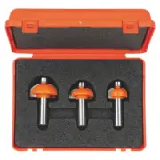 CMT 3 Piece Cove Router Bit Sets Carbide Tipped 1/4" and 1/2" Shanks