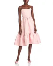 V. Chapman Virginia Ruffled Hem Strapless Dress