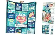 Get Well Gifts for Women, After Surgery Blanket, Inspirational 60"x80" Blue