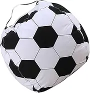 MERRYHAPY 21 in Stuffed Animal Holder Bean Bag Chair Cover Soccer Football Toy Storage Bag for Boys and Girls Soft Plush Organizer Cover