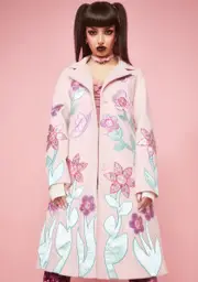 [Sugar Thrillz] Blooming Joy Patchwork Coat