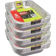 20pc Lemon & Lime 45.5cm Disposable Aluminium Foil BBQ/Oven Roasting/Baking Tray
