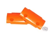 LEGO Technic - 2 x Curved Panel - 7 x 3 - Orange - New - (24119, EV3, Skin)