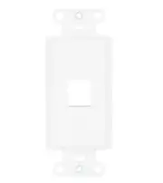 (10-PACK) LEGRAND-ON-Q WP3411-WH KEYSTONE INSERT WALL-PLATE, 1-PORT, WHITE