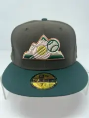 Colorado Rockies - New Era Hat Club Fitted Hat - Size 7 1/2 - Brown Green