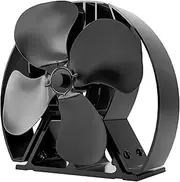 Forest Master | Viking Advanced Stove Fan - Powerful 4-Blade Design for Eco-Friendly Heat Circulation in Wood Burning Stoves and Fireplaces (Satin Black, Viking Air)