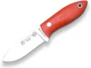 Survival Knife Joker "BS9 Avispa" CN117, Canvas handle Micarta orange, 8 cm blade of Sandvik 14C28N and Kydex Sheath, Tool for fishing, Hiking, camping and hiking