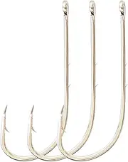 Multiple Size Long Baitholder Hooks Long Shank Hooks Fishing Hooks- Bright Nicke