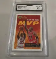 1992-93 Upper Deck Michael Jordan #67 Back To Back MVP GMA Gem MT 10. In