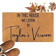 Welcome Door Mat 30'' x 17'' Front Door Mat with Anti-Slip Backing for Indoor &Outdoor for Swift Taylor, Coir Door Mat for Front Door Entrance, Easy Cleaning, Taylor's Version Home Decor