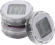 ULTECHNOVO 3pcs Electronic Clock Auto Accessories for Cars Digital Watch Mini Clock Motorhome Automotive Kit Throttle Mini Motorcycle Small Stuck Digital Clock Car Clock Flip White Movement