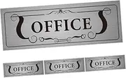Gogogmee 4pcs Office Door Sign Sticker Self-Adhesive PVC Door Window Decals Cling Office Adhesive Decals for