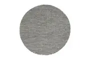 Simple Charcoal Round Wool Rug