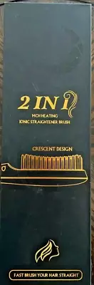 MCH 2 in 1 Heating Ionic Straightner Brush Thanksgiving Christmas Holiday Gift