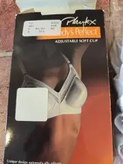 PLAYTEX No Body's Perfect Adjustable SOFT CUP BRA WHITE 44B VINTAGE New