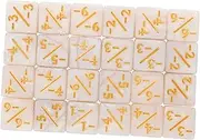 Toyvian 24Pcs Educational Dice Counters Acrylic Gaming Tokens for Learning Math Activities and Traditional Board Games Party Favors for Boys