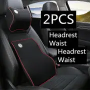 Car Cushion Lumbar Support &amp; Car Neck Pillow Kit,high Density Memory Foam Ergonomic Seat Back Cushion For Muscle Pain Relief 2PCS