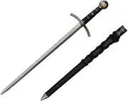 Wuu Jau Co H-26035BK Crusader Knights of Templar Short Medieval Cosplay Sword Dagger, 23", Black