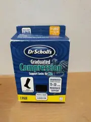 Dr. Scholls Men Compression Socks Moderate Support Black sz. XL 12.5 -14