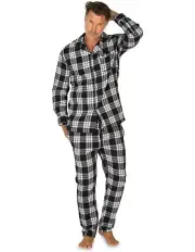 [Coast Clothing Co] Harbour Flannel PJ Set in Navy/Multi