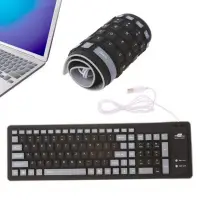 在飛比找蝦皮購物優惠-=TR=USB鍵盤可折疊 109鍵 軟式鍵盤 USB矽膠鍵盤