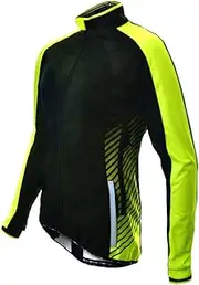 [Funkier] Tacona WJ-1324 Ladies Softshel Windstopper Jacket in Black/Yel Large