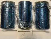 Mercury Glass Mason Jar Fairy Light Lantern w/Timer By Valerie Par Hill (BLUE)