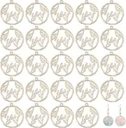 [CHGCRAFT] 24 Pcs Leaf Open Bezel Charm Alloy Hollow Frame Pendant Open Frame Pendant Charms for Resin Jewellery Making DIY Earring Keychain Necklace Kit, Alloy