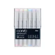 COPIC 24-Piece High Quality Sketch Marker Manga Set Ultra-Resistant Refillable