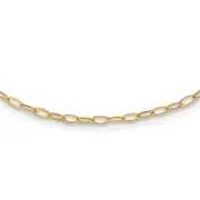 10K Yellow Gold Oval Link 18Necklace