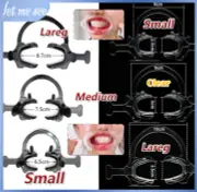 Black Dental Cheek Lip Retractor Mouth Opener Intraoral C-Shape With Handle Wing