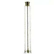 3 Chain Suspension with Gravity Hooks, Polished Brass