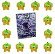 12 Pair Caflon Gold Plated August Peridot Ear Piercing Regular Claw Studs 4mm