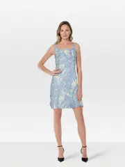 Blue & Purple Floral Mini Ronan Dress