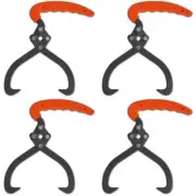 Log Tongs Set with PVC Grip for Firewood Lifting Heavy Duty Wood Handle Tool