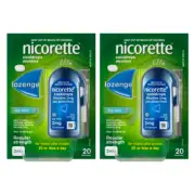 2x Nicorette regular strength Cooldrops Icy Mint 2mg 20 nicotine lozenges