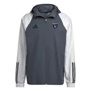 Men's adidas Gray San Jose Earthquakes 2024 All-Weather Raglan Full-Zip Jacket