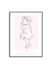 [Namly Design] Poster - Birth Poster / Pink / Personalised