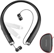 Bluetooth Headphones Foldable Wireless Neckband Headset with Retractable Ear
