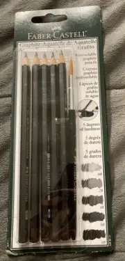 Faber-Castell Watersoluble Graphite Pencils Set Of 5