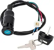 Ignition Switch for Big Red 3-Wheel ATV ATC250ES 1985-1987 35010-HA0-680 35010-HA0-681 Motorcycle Ignition Key Switch Electric Door Lock Motorcycle Ignition Switch Lock
