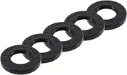 X AUTOHAUX Universal Oil Seal TC Double Lip W Steel Spring Seal Ring Rotary Shaft Seal 32x62x8mm High Pressure NBR Rubber Black 5pcs