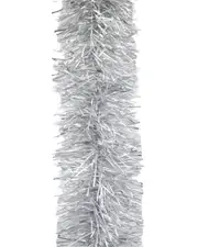 5m FROSTED SILVER Christmas Tinsel 100mm wide